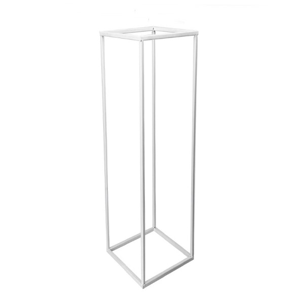 Blumenständer Metallständer Metall weiss 60cm für Tischdekoration mieten für Hochzeit und Event