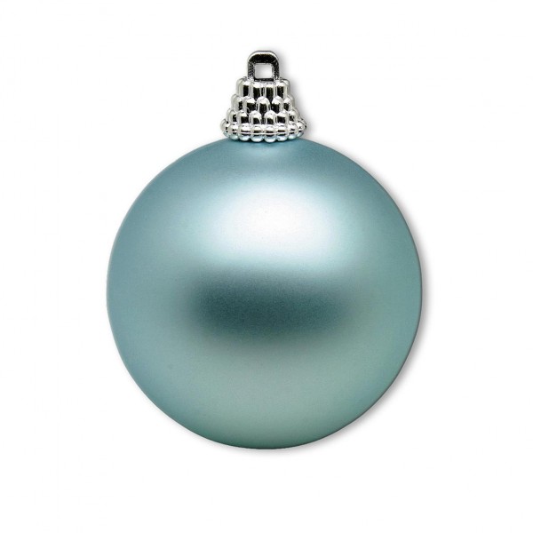Weihnachtskugel | Kunststoff eisblau lichtblau matt [mieten]