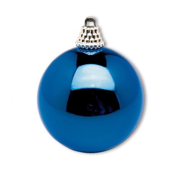 Weihnachtskugel | Kunststoff blau glänzend [mieten]