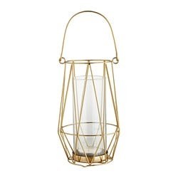 Windlicht Laterne geometrisch modern gold mieten Hochzeit Veranstaltung Feier Deko