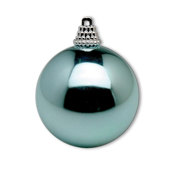 Weihnachtskugel | Kunststoff eisblau lichtblau glänzend [mieten]