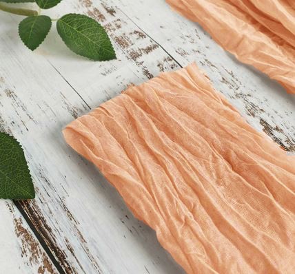Serviette Musselin aprikot peach | mieten | Verleih für Hochzeit und Event