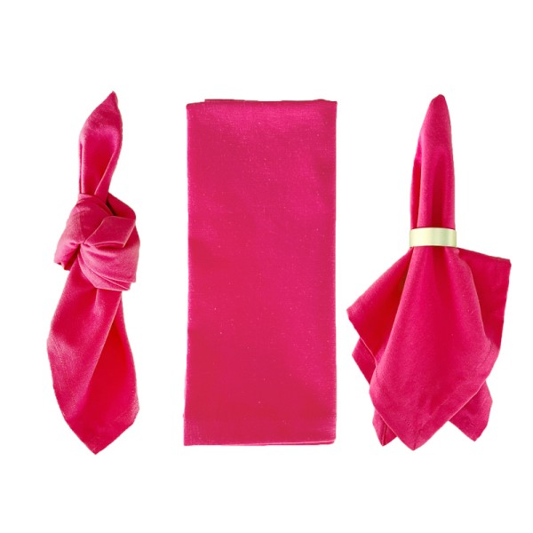 Serviette Leine pink magenta | mieten für Hochzeit und Event