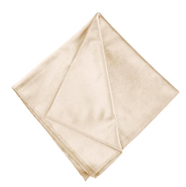 Serviette Samt champagner, creme | mieten | Verleih für Hochzeit, Event, Weihnachtsfeier