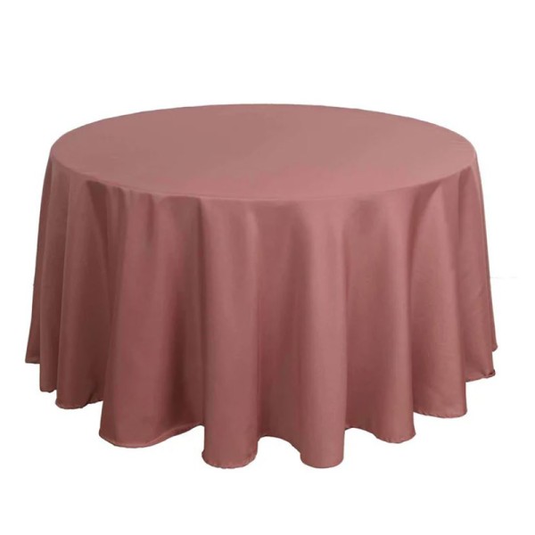 Tischdecke dusty mauve, beere rund 275 cm mieten Hochzeit, Event, Feier
