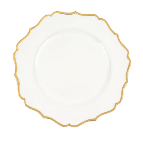 Platzteller_Eleganz_Kunststoff_rund_weiss_gold_wellenrand_33cm_mieten_Verleih_Hochzeit_Firmenfeier_Geburtstag_1