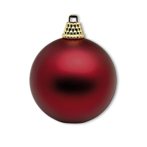 Weihnachskugel | Kunststoff rot matt | Verleih Deko Weihnachtsfeier [mieten]