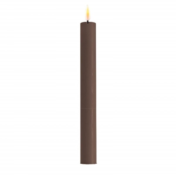 LED Stabkerze Spitzkerze Echtwachs mocca Batterie mieten Hochzeit, Feier, Veranstaltung