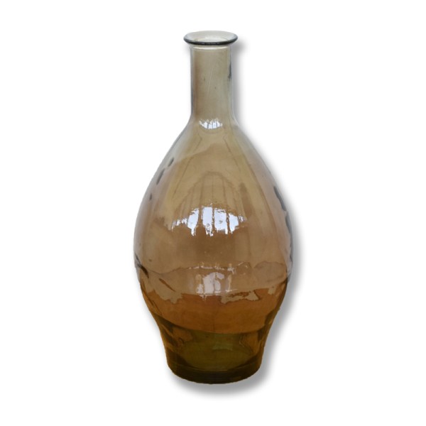 Flaschenvase Bodenvase braun XL, Glas braun mieten für Deko Hochzeit und Event und Freie Trauung