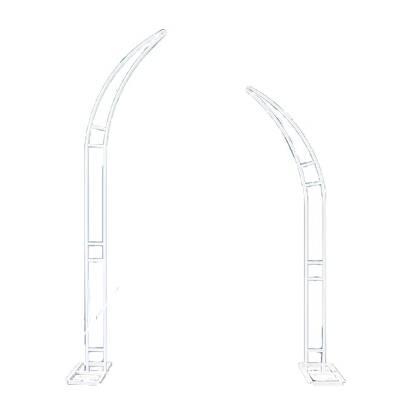 Backdrop Traubogen, Metall weiss 2-teilig Freie Trauung [mieten]