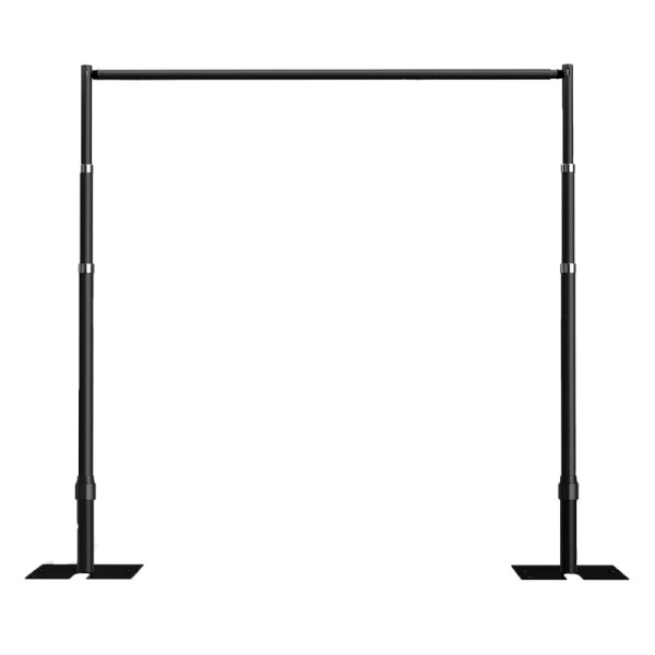 Traubogen Backdrop | Gestell | Fotobox Hintergrund Verleih | Alu schwarz | ausziehbar bis 260cm Höhe + 300cm Breite | Freie Trauung [mieten]