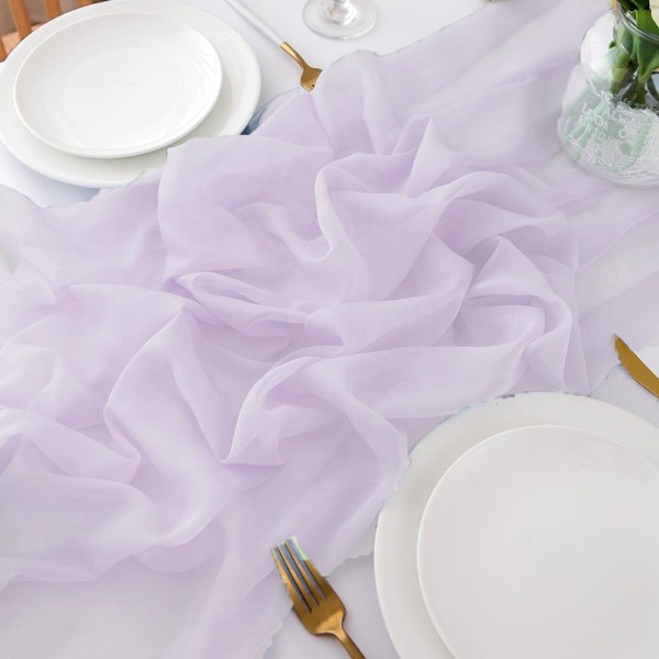 Tischläufer Chiffon flieder mieten | Verleih Hochzeit, Feier, Geburtstag, Event