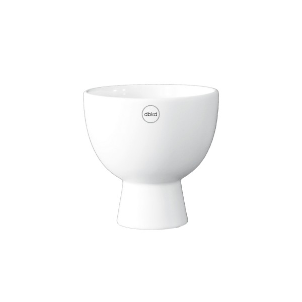 Schale Vase Keramik weiss modern mit Fuss mieten für Blumendeko Hochzeitz und Feier