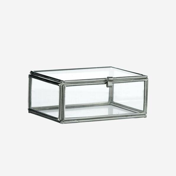 Schatulle Ringe Hochzeit Trauung Ringbox Ringkissen, Glas mit Silberrand [mieten]