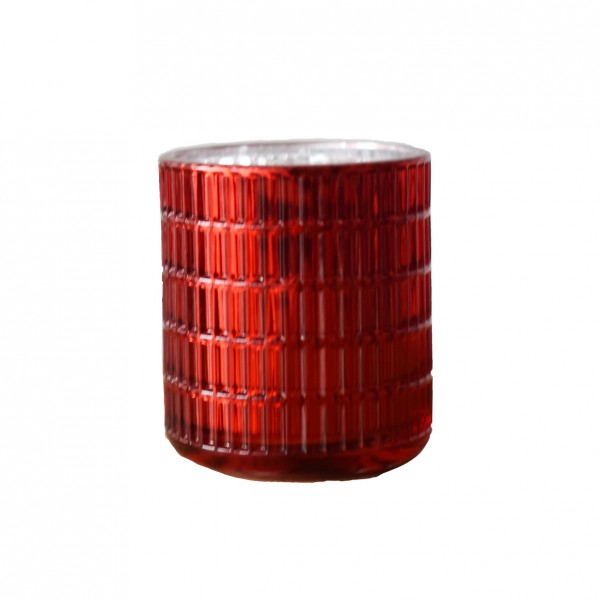 Teelichthalter Glanz Glas rot [mieten]