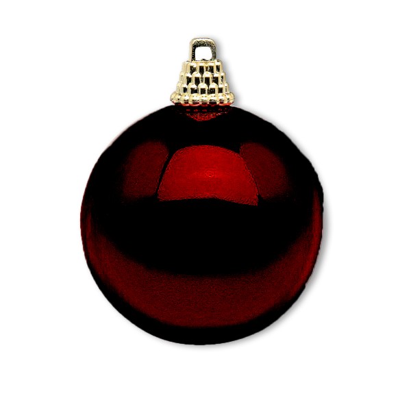 Weihnachskugel | Kunststoff dunkelrot glänzend | Verleih Deko Weihnachtsfeier [mieten]