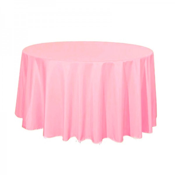 Tischdecke rosa | rund 275 cm [mieten]