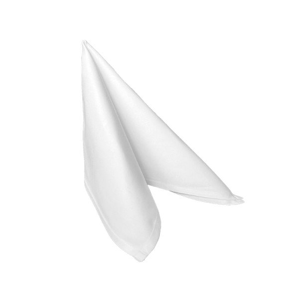 Stoffserviette Baumwolle Damast gestärkt weiss mieten | Verleih Hochzeit Event Firmenfeier Geburtstag Catering