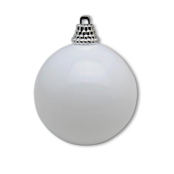 Weihnachtskugel | Kunststoff weiss glänzend [mieten]