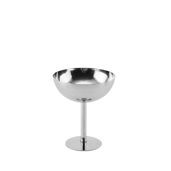 Schale, Dessertschale Glas Metall silber mit Fuss mieten | Verleih Hochzeit, Feier, Trauung, Sektempfang, Veranstaltung 2