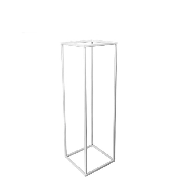 Blumenständer Metallständer Metall weiss 80cm für Tischdekoration mieten für Hochzeit und Event