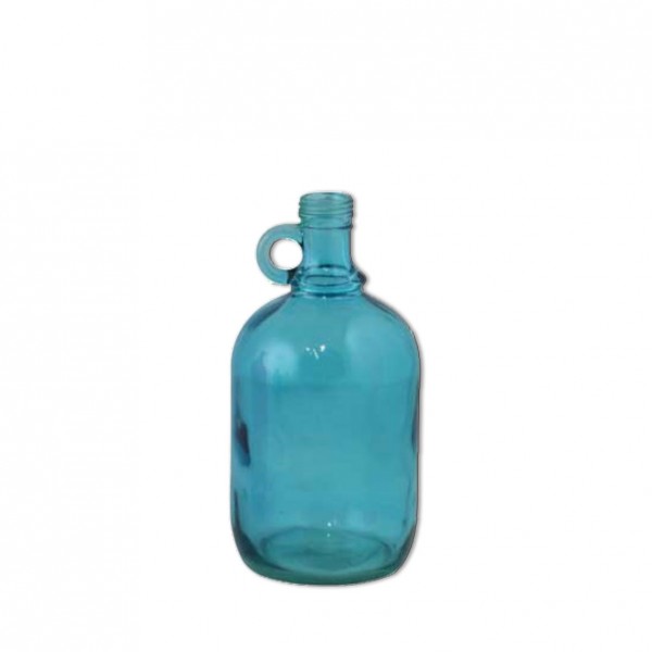 Flaschenvase mit Henkel aqua mieten Mottoparty Deko Boden Hochzeit