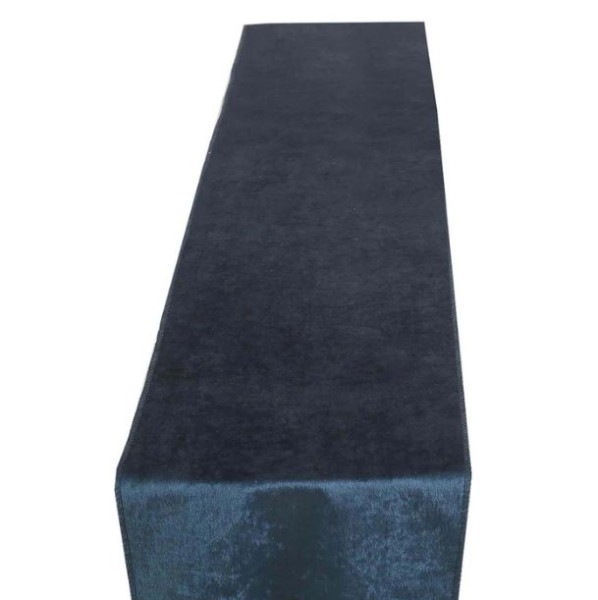 Tischläufer Samt | dunkelblau [mieten] Breite 30 cm, Länge 275 cm