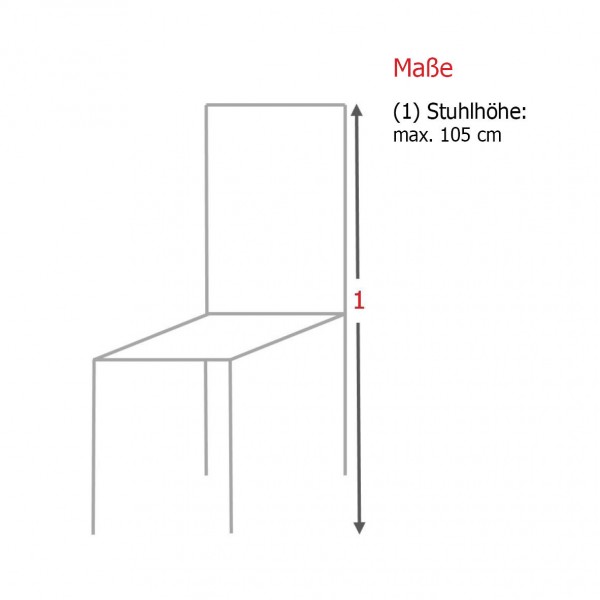 Stuhlhusse weiss universell stretch für Stühle | günstig mieten Verleih Hochzeit Feier Event_skizze