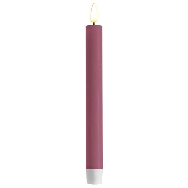 LED Stabkerze Spitzkerze Echtwachs fuchsia beere Batterie mieten Hochzeit, Feier, Veranstaltung