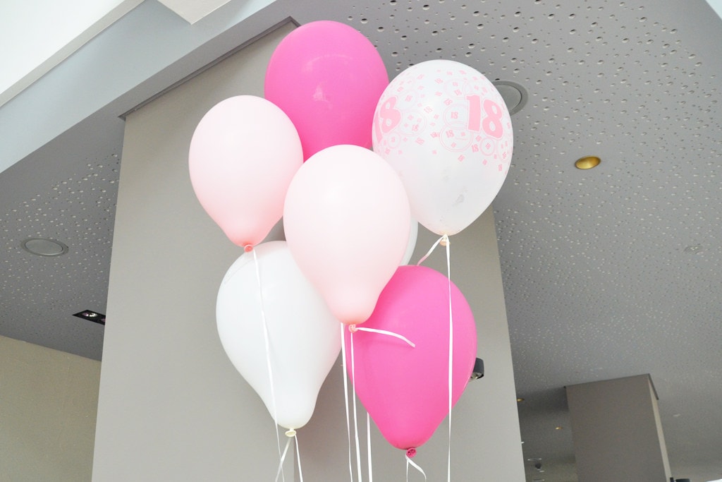 Dekoration 18. Geburtstag rosa Mädchengeburtstag Trattoria da Umberto Heilbronn 4